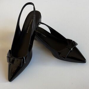 Marc Fisher Black Patent Kerrey Slingback